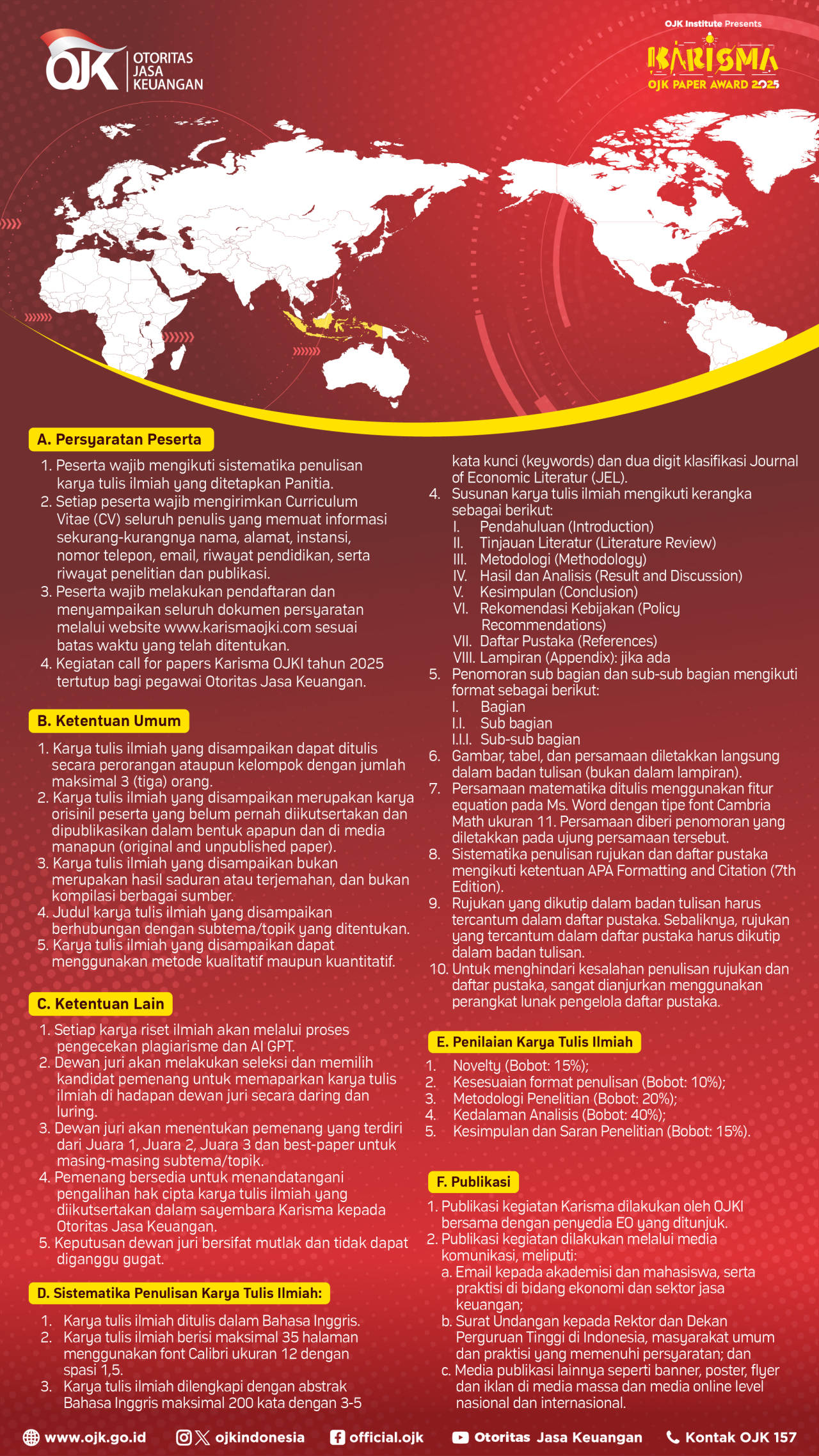 Call for Paper Karya Riset Ilmiah (KARISMA) OJKI Tahun 2025