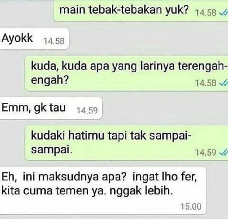 10 Chat Ditolak Gebetan, Malunya Sampai ke Ubun-ubun