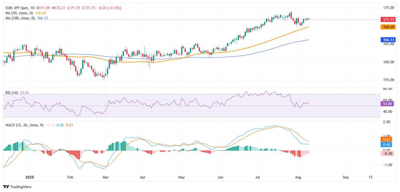 EUR/JPY steady as markets eye Trump-Putin talks on Ukraine