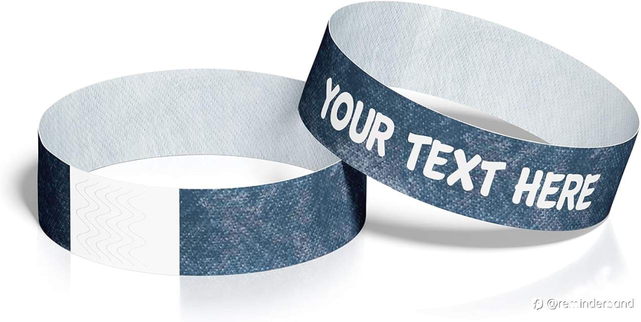 Custom Event Wristbands – Tyvek Paper Identification and Security Wristbands (1000, Blue)