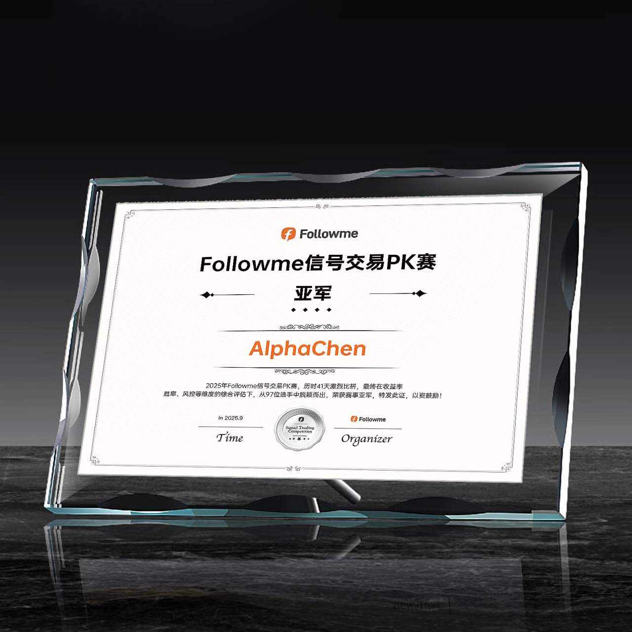 Followme信号交易PK赛正式结束！冠亚季军诞生！
