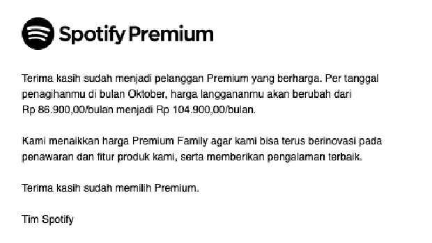 Spotify Premium Family Naik Harga Oktober 2025, Segini Tarif Terbarunya