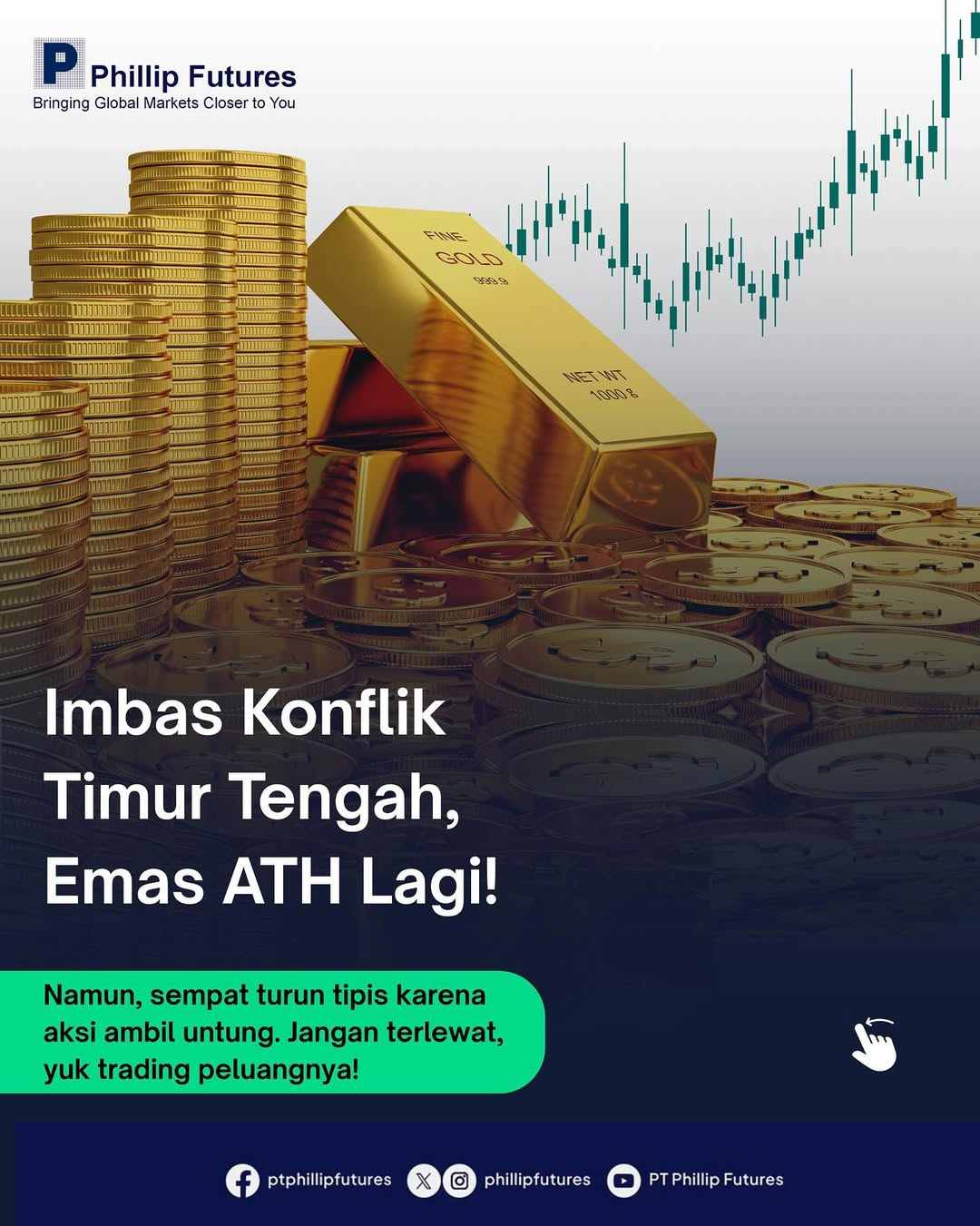 Meski cetak rekor lagi, harga emas sempat menurun tipis pada Selasa (9/9).