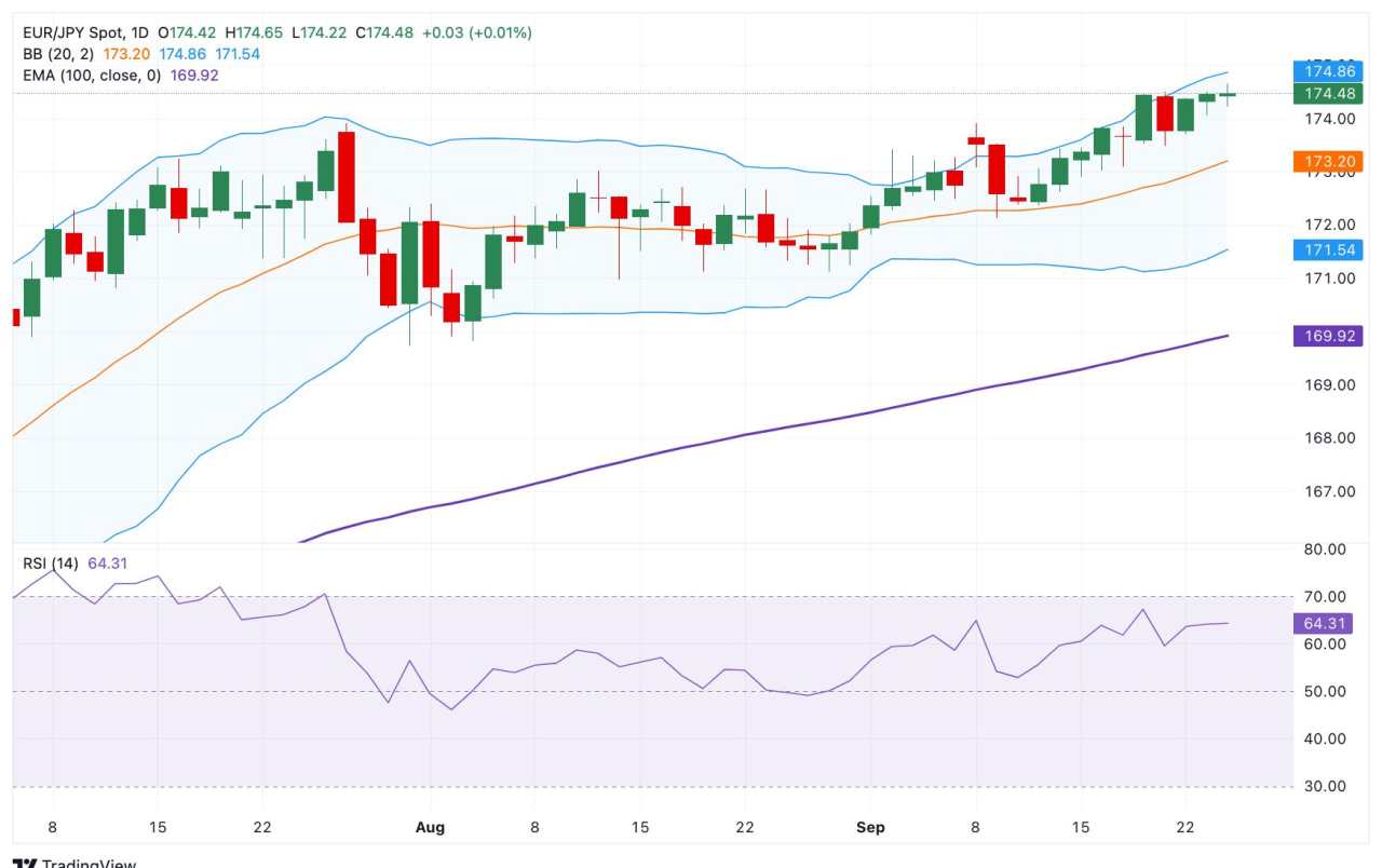 EUR/JPY Price Forecast: Positive bias prevails, key upside barrier emerges near 175.00