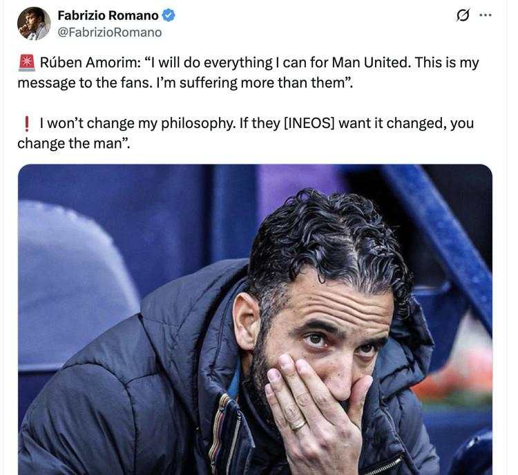 Manchester United Letoy, Amorim Mulai Digoyang Netizen