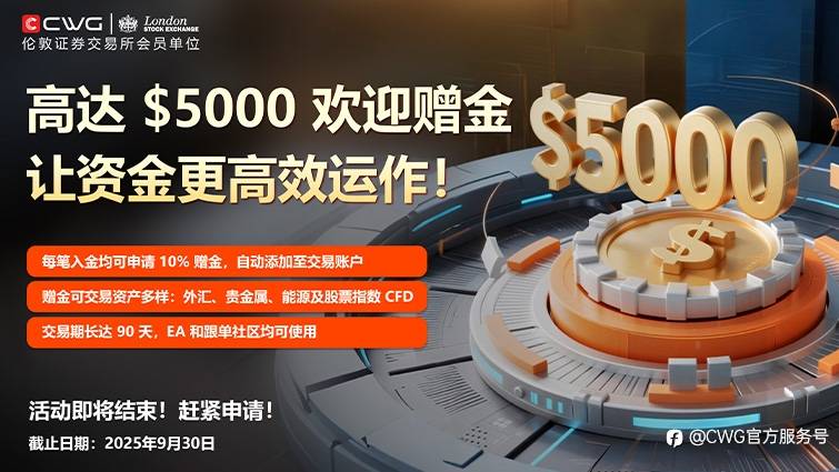 🚀 通过CWG的独家欢迎赠金，提升您的交易潜力！