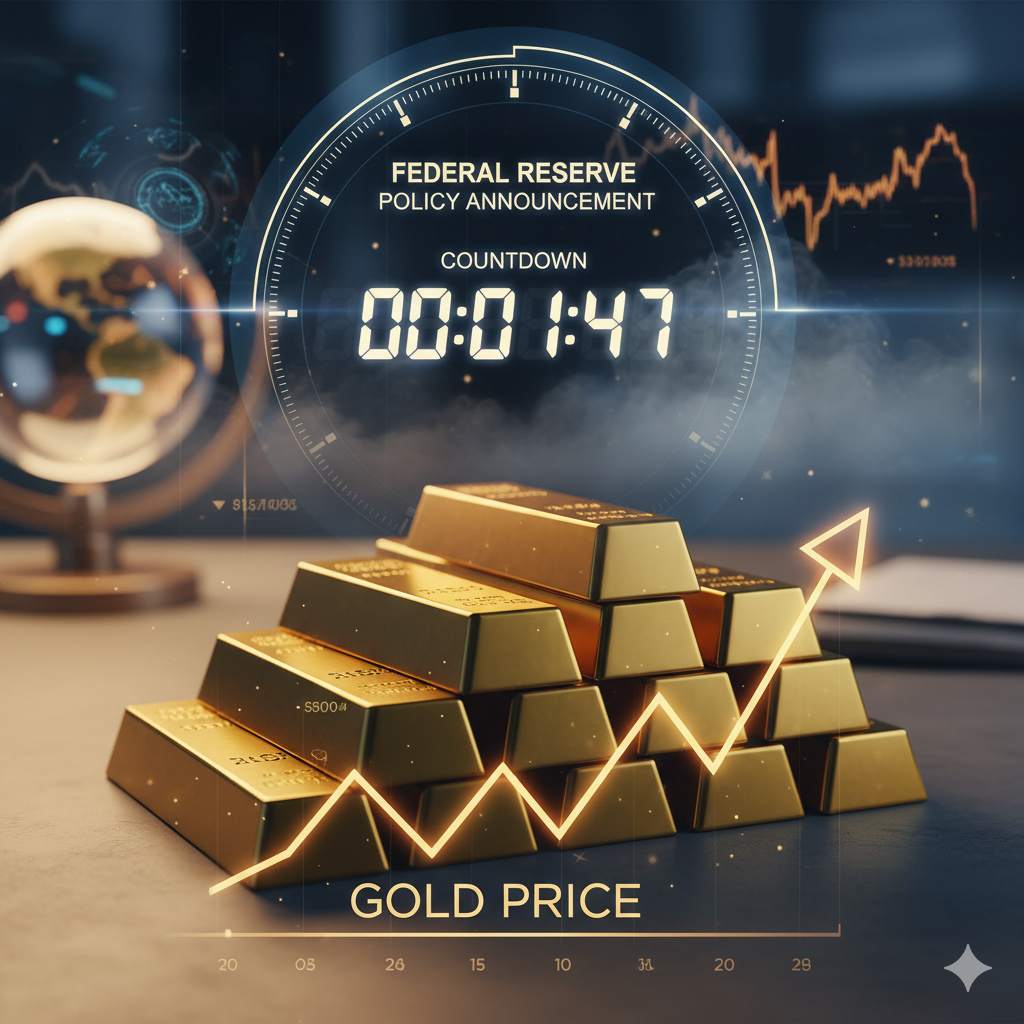 Gold Holds Near Record High as Markets Await Fed Policy Signals