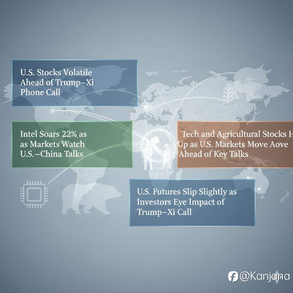 Intel พุ่ง 22% ขณะที่ตลาดจับตาการเจรจาสหรัฐฯ–จีน