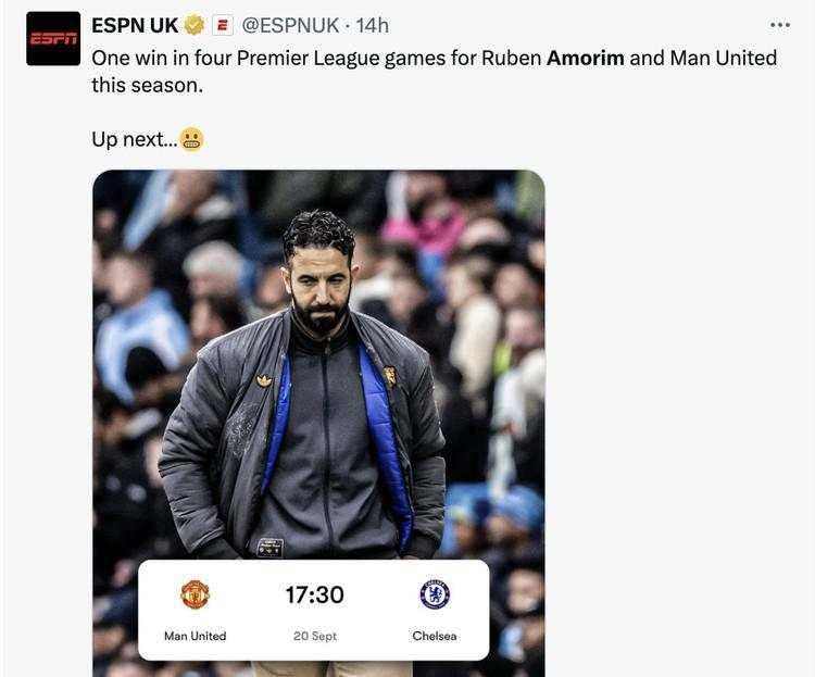 Manchester United Letoy, Amorim Mulai Digoyang Netizen
