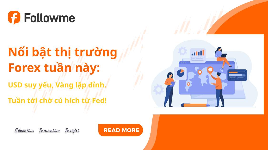 Thị trường Forex tuần này: USD suy yếu, Vàng lập đỉnh. Tuần tới chờ cú hích từ Fed!