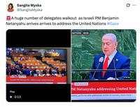 Walk Out Massal Saat Netanyahu Pidato, Netizen Ramai Bahas