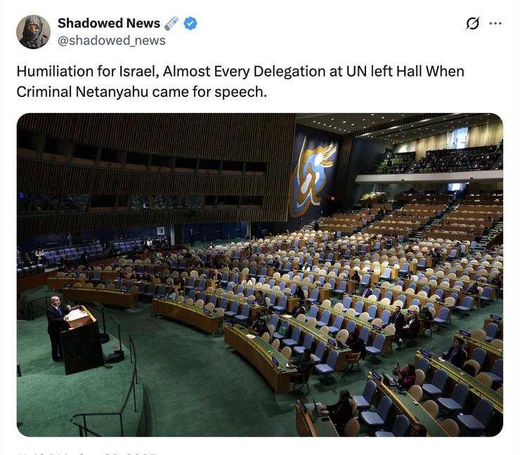 Walk Out Massal Saat Netanyahu Pidato, Netizen Ramai Bahas