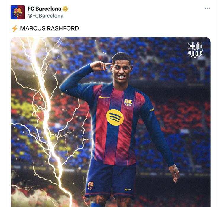 Meme Marcus Rashford Jadi Bintang Barcelona Usai Disia-siakan MU