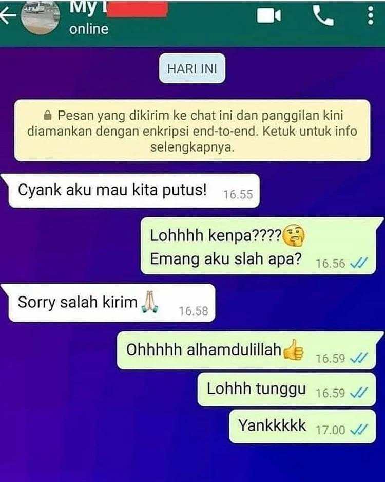 Chat Putus Cinta yang Bikin Ikut Galau, Sabar ya Bro!