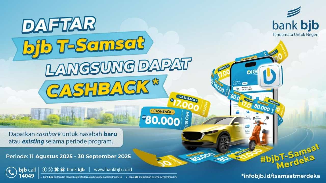 Nikmati Kemudahan Bayar Pajak Sambil Dapat Hadiah, Hanya di bjb T-Samsat Merdeka