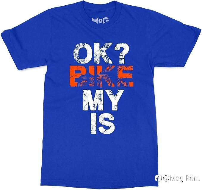 Funny T-Shirt for Bikers & Cyclists – 'Is My Bike OK?' Inverted Text Tee for Bike Lovers