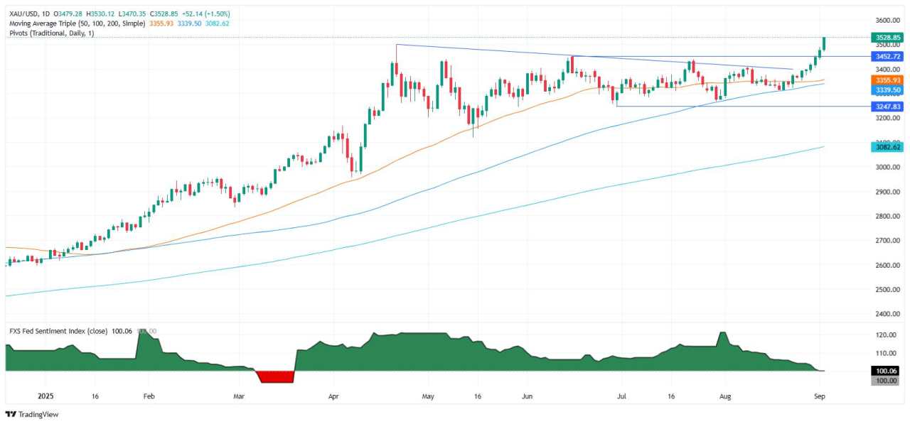 Gold smashes record above $3,500 as risk aversion fuels rush