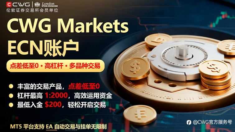 选择CWG Markets ECN账户,开启高效交易之旅!