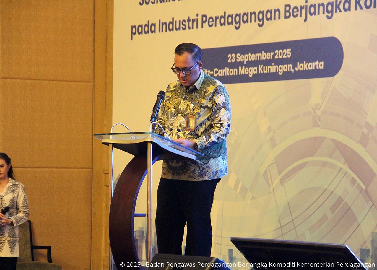 Bappebti pada Sosialisasi Pemanfaatan Sertifikat Elektronik pada Industri Perdagangan Berjangka Komoditi