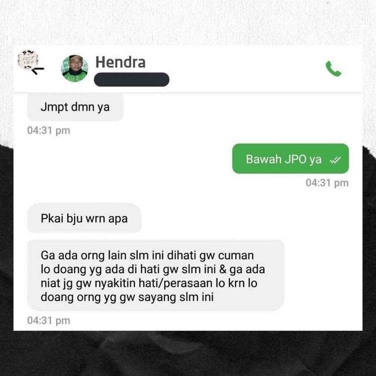 Chat Kocak Abang Ojol, Ada yang Curhat sampai Lupa Bawa Seblak