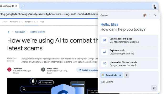Gemini di Google Chrome Makin Pintar, Gratis untuk Semua Pengguna
