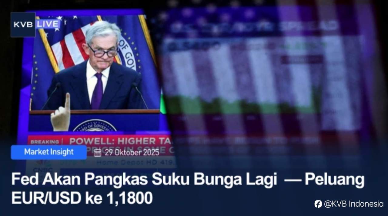 Fed Akan Pangkas Suku Bunga Lagi — EUR/USD Bisa ke 1,1800