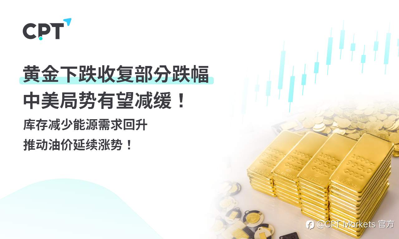 CPT Markets 黄金与原油评析:黄金下跌收复部分跌幅,中美局势有望减缓!