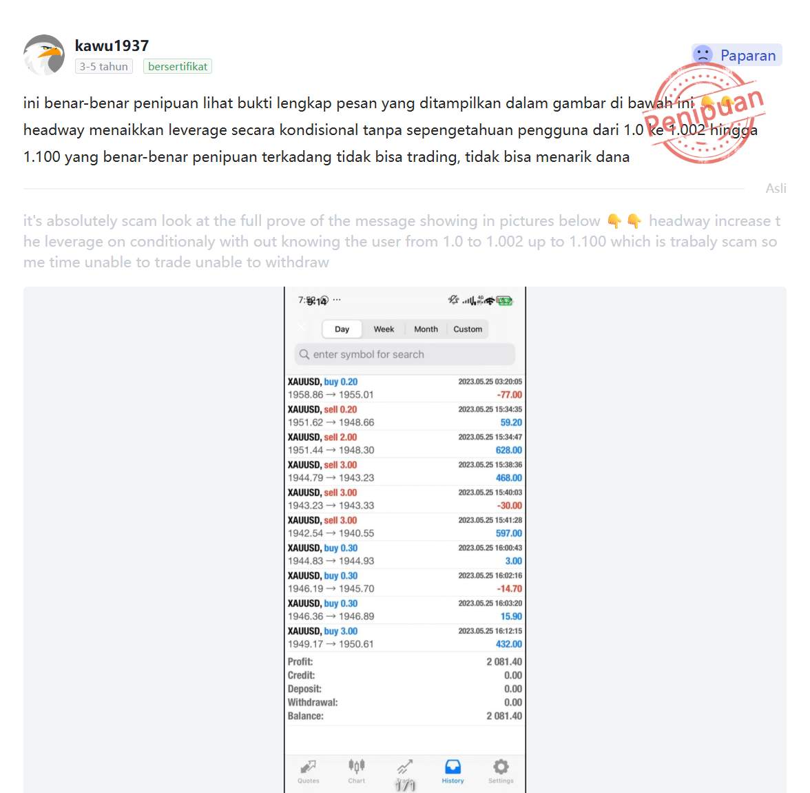 Headway Diduga Bermasalah: Janji Robot Trading, Withdraw Macet