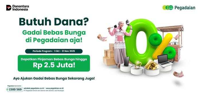 Pegadaian Hadirkan Gadai Bebas Bunga, Jadi Solusi Finansial Cepat dan Ringan