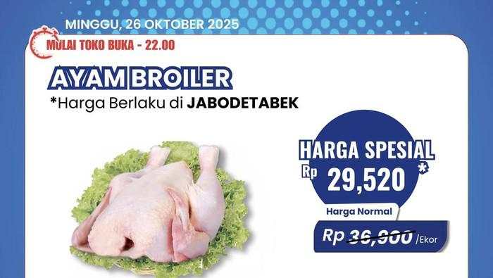 Ayam Broiler Dijual Cuma Rp 29 Ribuan/Ekor di Transmart Full Day Sale!