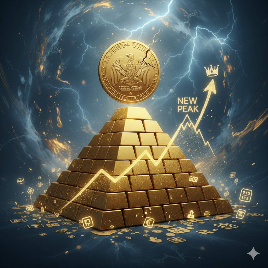 Global Uncertainty and Fed Outlook Drive Gold to New Peak