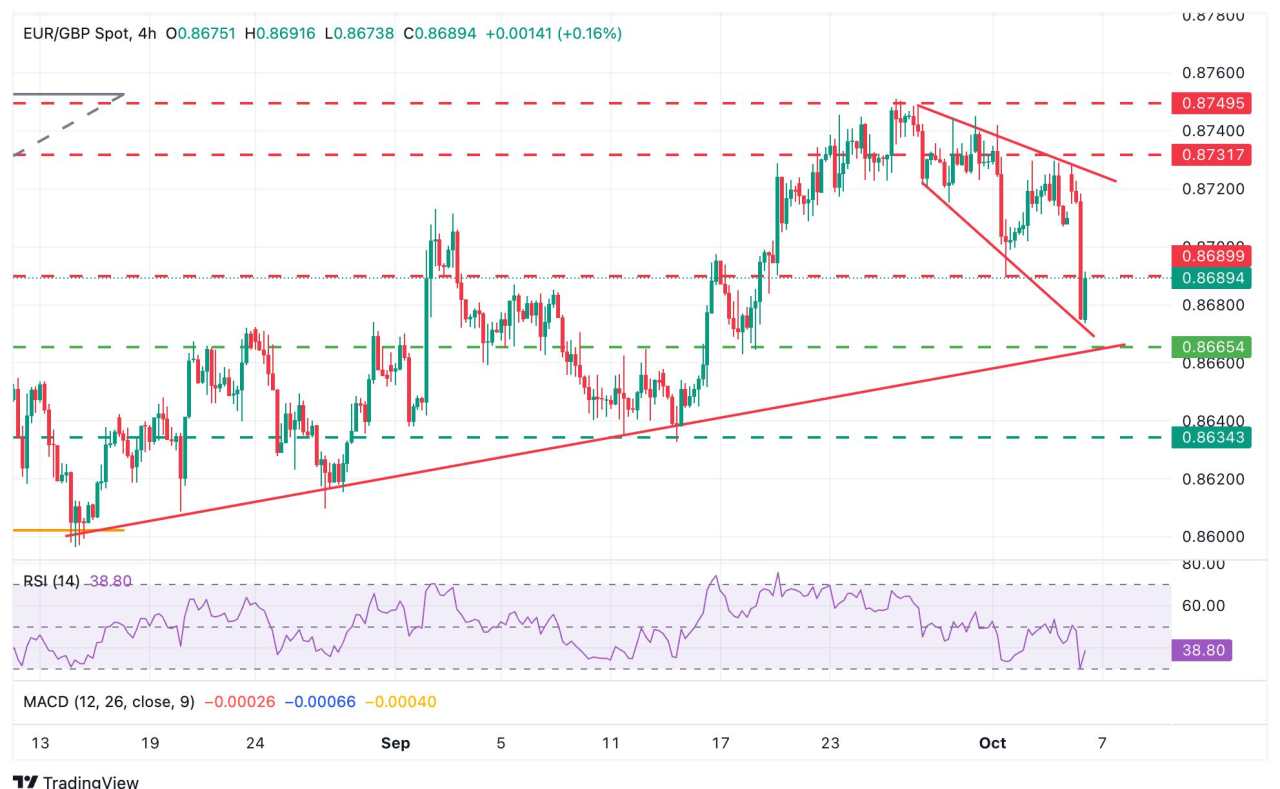 Prakiraan Harga EUR/GBP: Euro Terjun di Bawah 0,8690 setelah Pengunduran Diri Lecornu