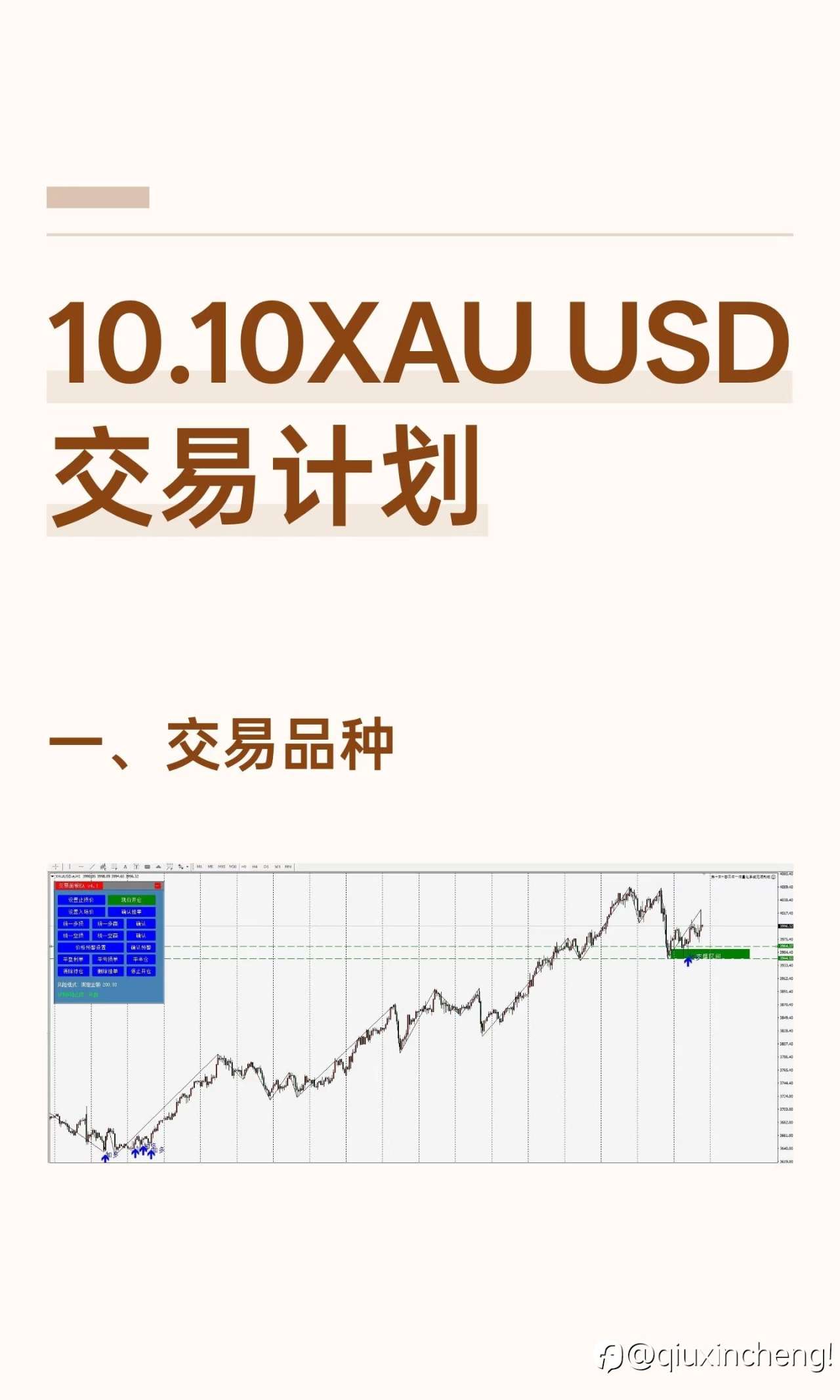 10.10黄金交易计划