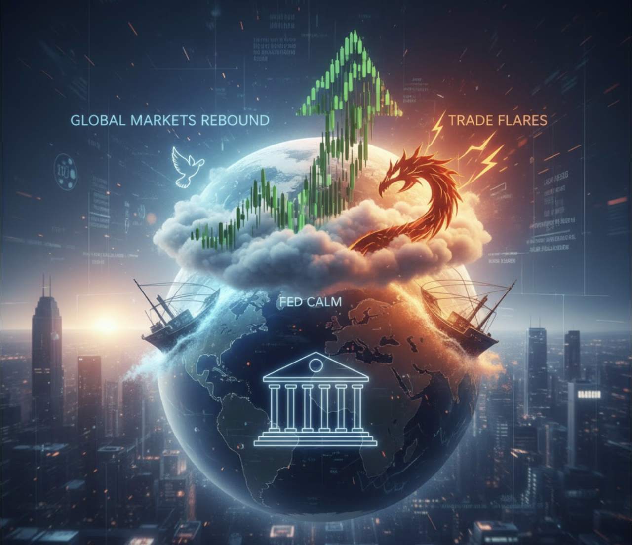 Global Markets Rebound Amid Fed Calm & Trade Flares