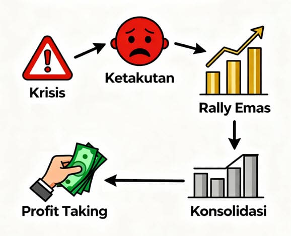 XAUUSD: KILAU EMAS DI TENGAH BADAI DUNIA (2015-2025) – PELAJARAN BERHARGA UNTUK TRADER!