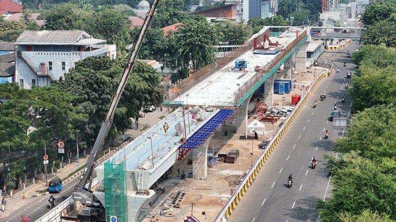 Waskita (WSKT) Laporkan Progres Proyek LRT Jakarta Fase 1B Sudah 74 Persen