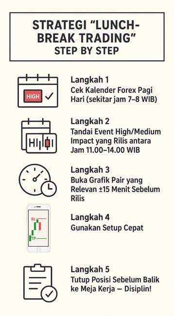 CARI CUAN SANTAI SAMBIL MAKAN SIANG: STRATEGI SI “LUNCH-BREAK TRADER” DENGAN KALENDER FOREX
