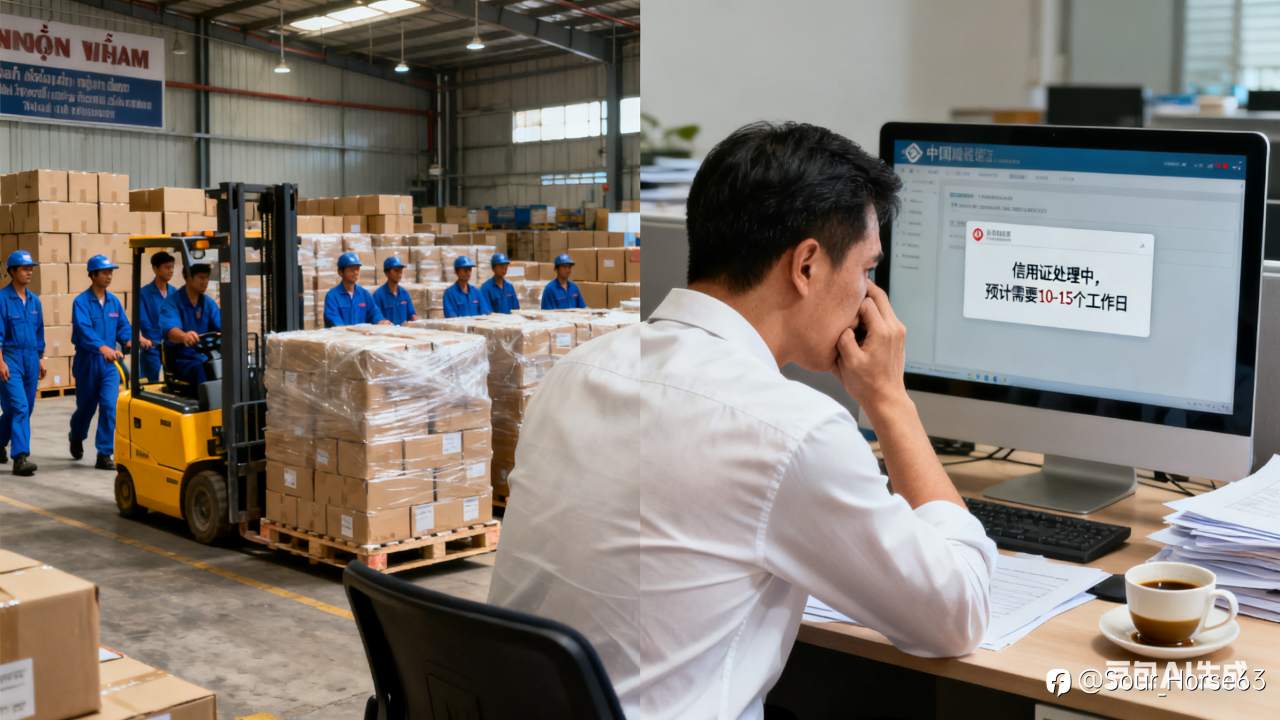 越南的供应商已经备好了货,但我们的“信用证”,还在银行之间“旅行”