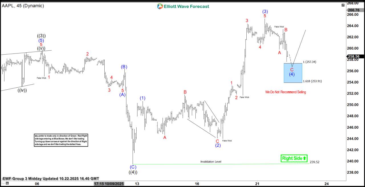 Apple (AAPL) Elliott Wave Buying Setup Explained