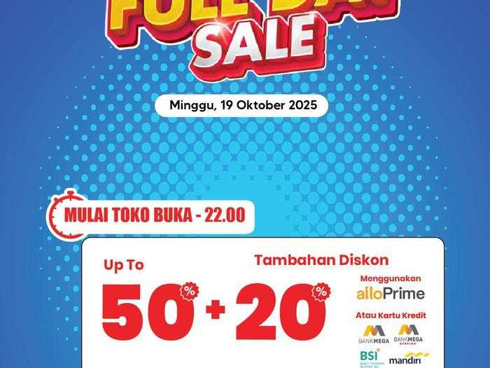 Transmart Full Day Sale Besok Datang Lagi! Serbu Pesta Diskon 50% + 20%