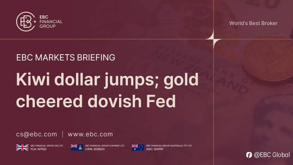 EBC Markets Briefing | Kiwi dollar jumps; gold cheered dovish Fed