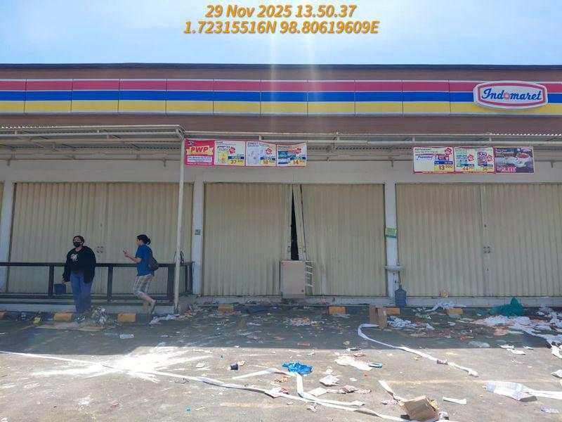 Akses Jalur Bantuan Terputus, Indomaret di Sibolga Jadi Sasaran Penjarahan