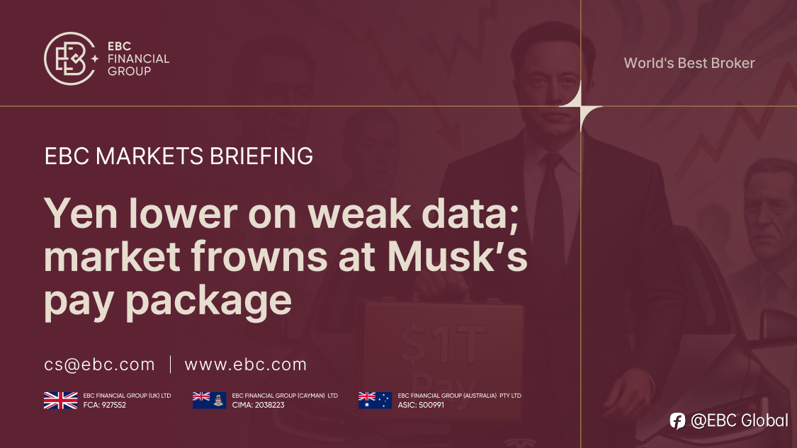 EBC Markets Briefing | Yen lower on weak data; market frowns at Musk's pay package