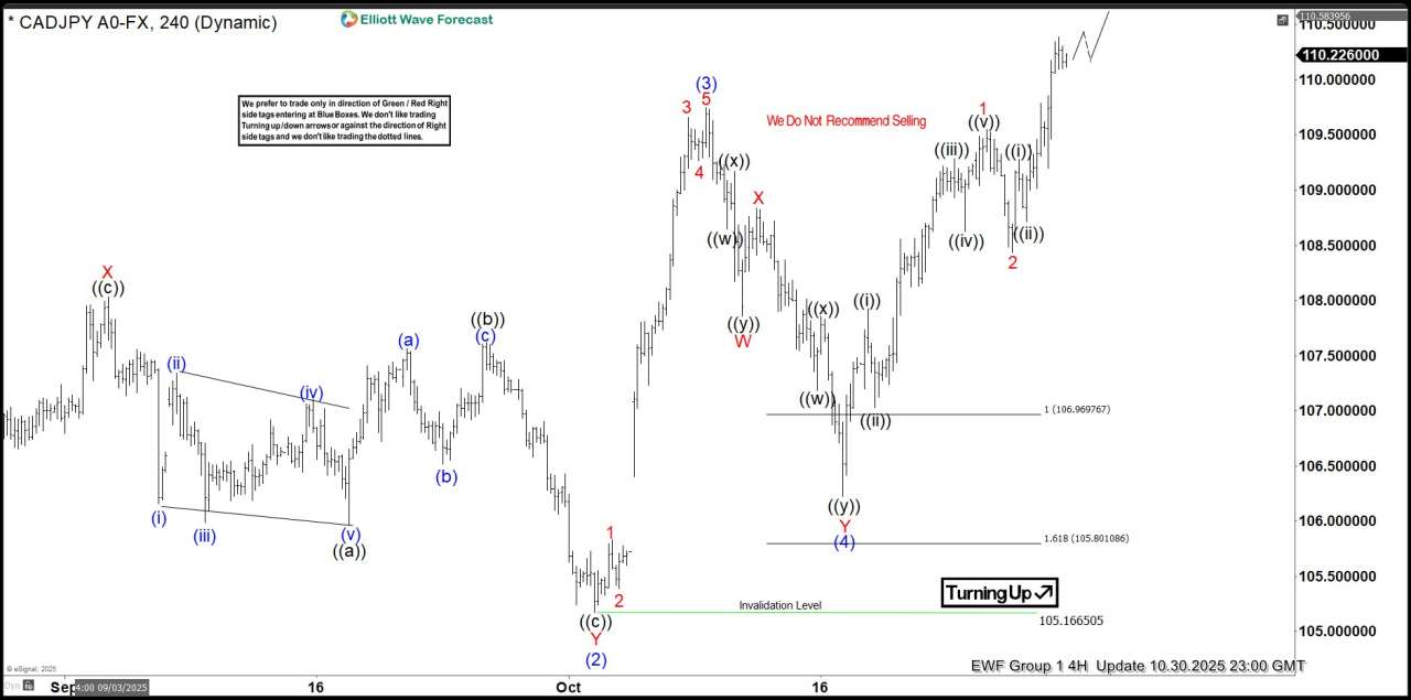 CADJPY Elliott Wave : Calling the Rally From the Extreme Zone