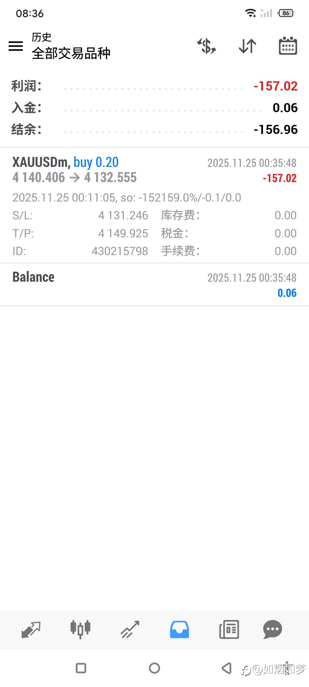 11/25 大早上，爆仓。