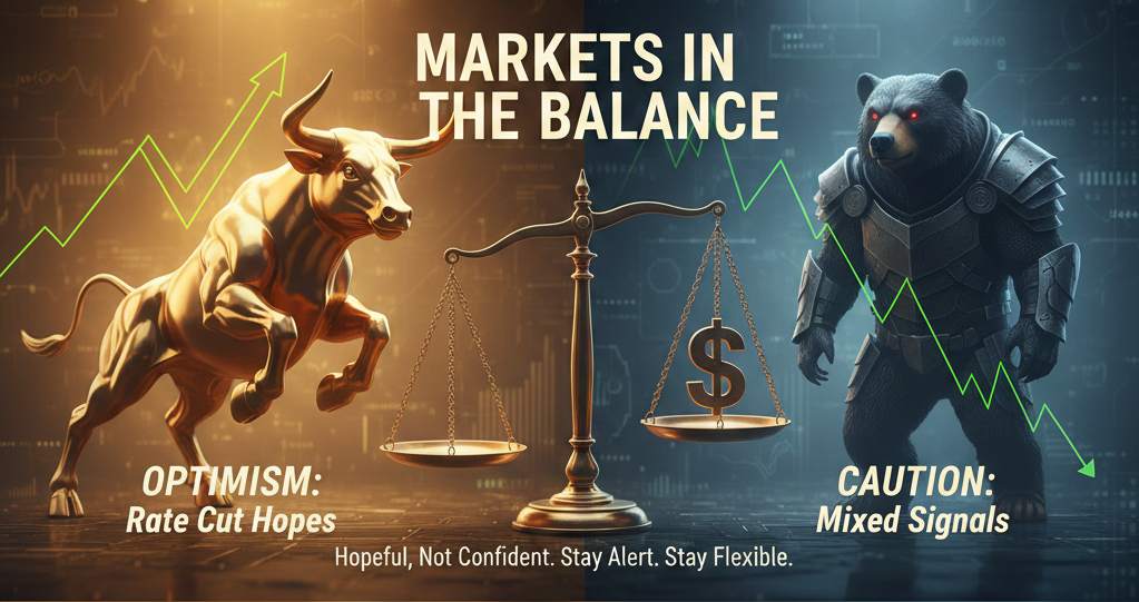 Balance Between Optimism and Caution in Markets Right Now