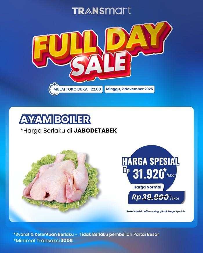 Ayam Broiler Banting Harga di Transmart Full Day Sale!