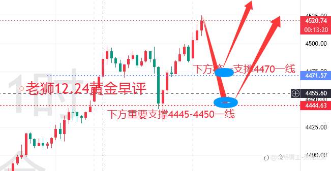 老狮12.24黄金早评：杀跌修整，低位接多计划中