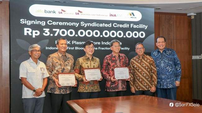 Allo Bank Salurkan Pembiayaan Rp3,7 Triliun untuk Proyek Fraksionasi Plasma Pertama di Indonesia