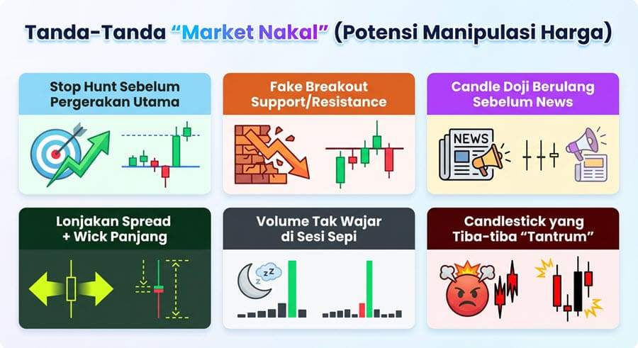 AWAS! DI WAKTU TRADING FOREX INI SERING TERJADI MANIPULASI HARGA! (DAN CARA MENGHINDARINYA)